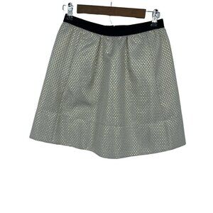 Ganni Anthropologie Cressida Gold Metallic Brocade Party Mini Skirt Size S
